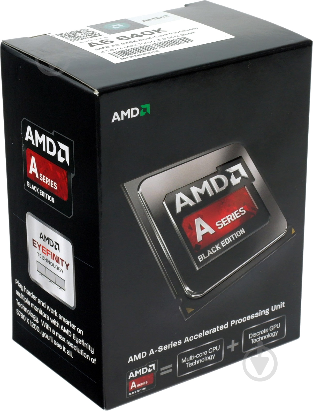 Процессор AMD Richland A6-6400K 3,9 GHz Socket FM2 Box (AD640KOKHLBOX) - фото 1 Процессор AMD Richland A6-6400K 3,9 GHz Socket FM2 Box (AD640KOKHLBOX) - фото 1