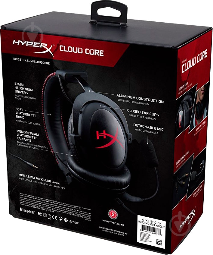 Гарнитура Kingston HyperX Cloud Core Gaming Headset black KHX-HSCC-BK - фото 6