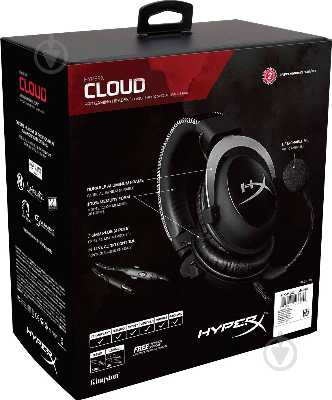 Гарнітура Kingston HyperX Cloud Pro Gaming Headset silver HX-HSCL-SR/NA - фото 9