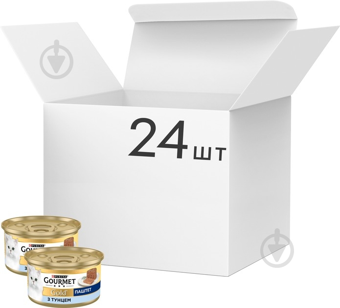 Консерва для котів Gourmet by Purina Gold паштет з тунцем 24 шт. 85 г - фото 1