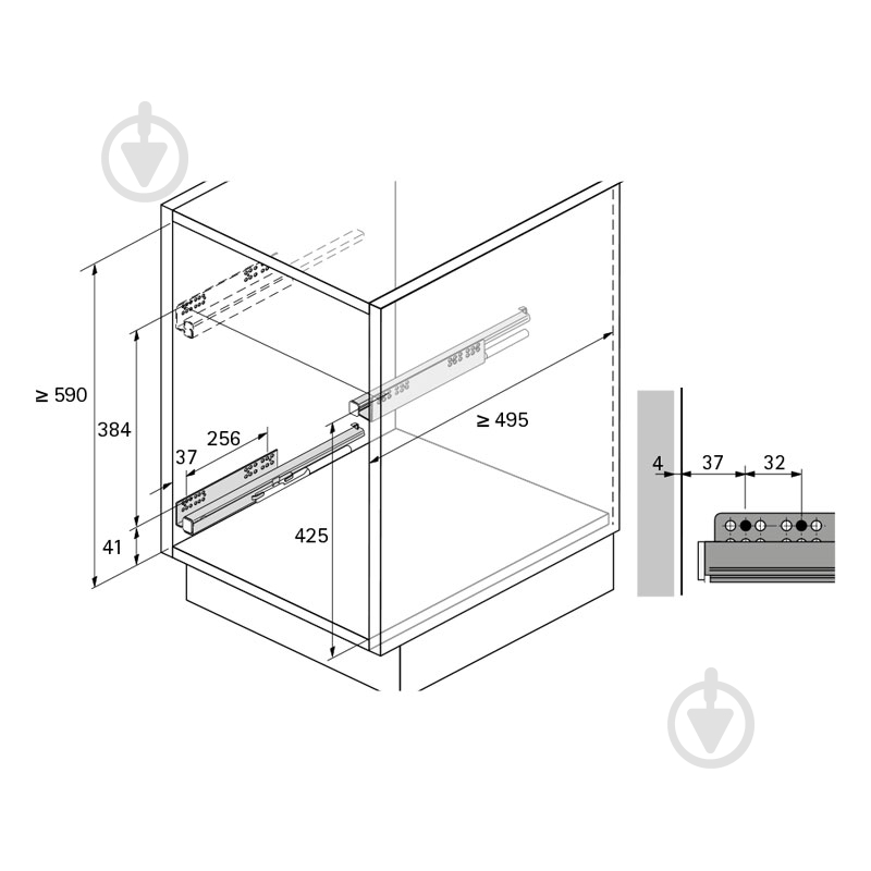 Карго Hettich IQ W-300 мм 83850 хром - фото 5 Карго Hettich IQ W-300 мм 83850 хром - фото 5