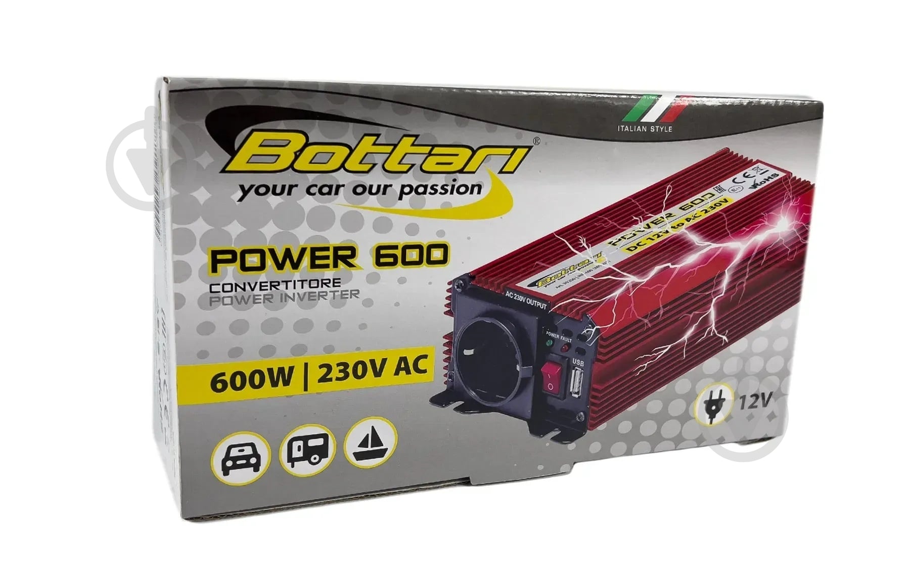 Инвертор напряжения Bottari POWER-600 (30200-IS) - фото 9