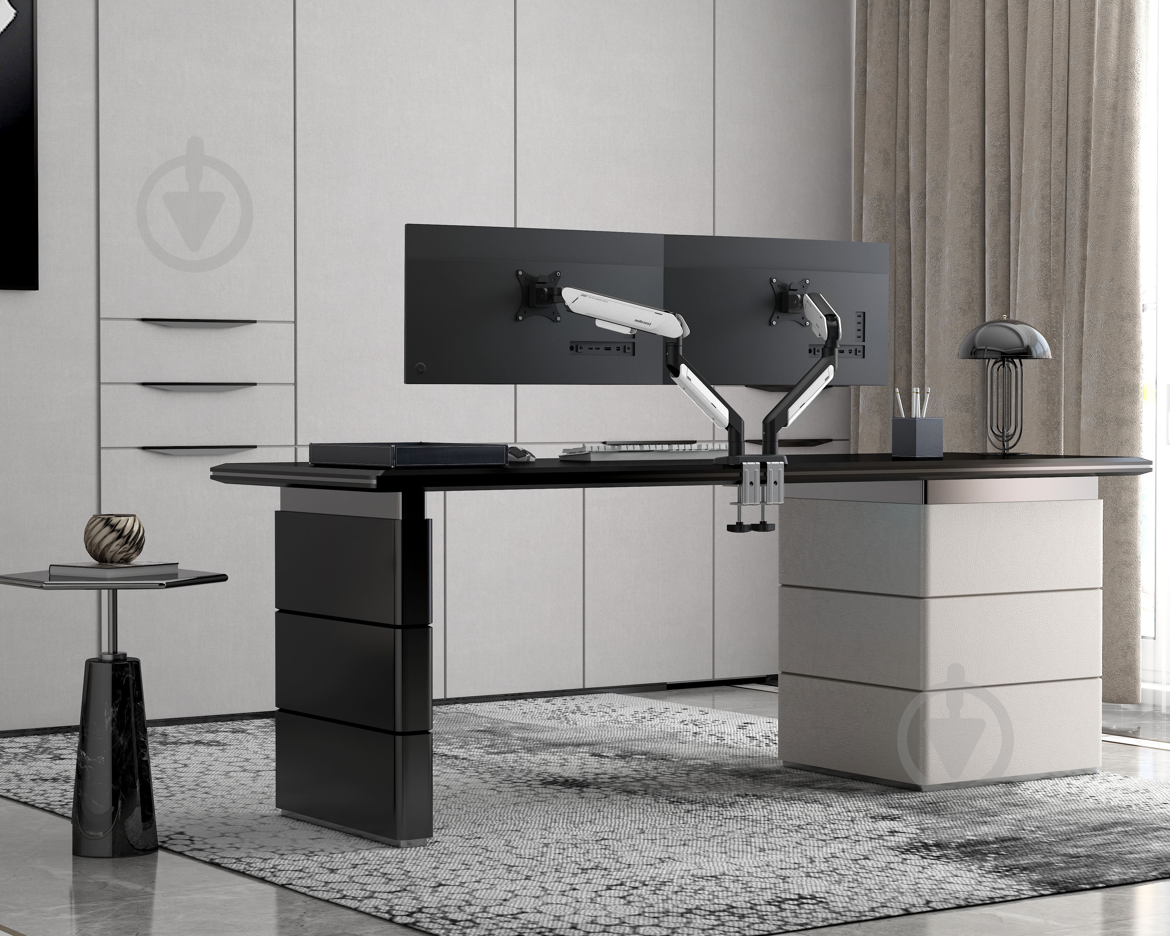 Крепление для монитора Anda Seat Stealth PRO II Duo поворотно-наклонные 17"-42" черный с белым - фото 10 Крепление для монитора Anda Seat Stealth PRO II Duo поворотно-наклонные 17"-42" черный с белым - фото 10