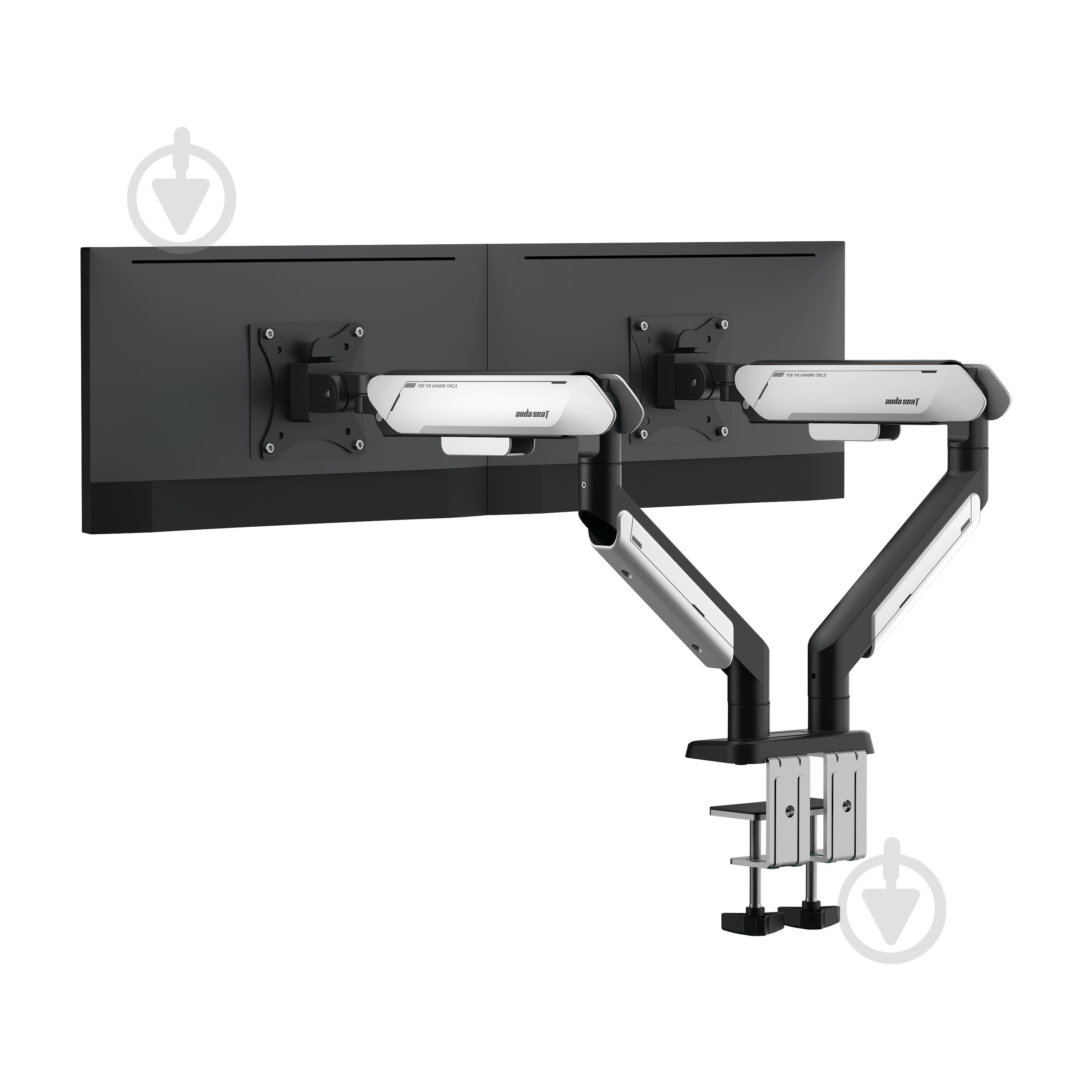 Крепление для монитора Anda Seat Stealth PRO II Duo поворотно-наклонные 17"-42" черный с белым - фото 8 Крепление для монитора Anda Seat Stealth PRO II Duo поворотно-наклонные 17"-42" черный с белым - фото 8