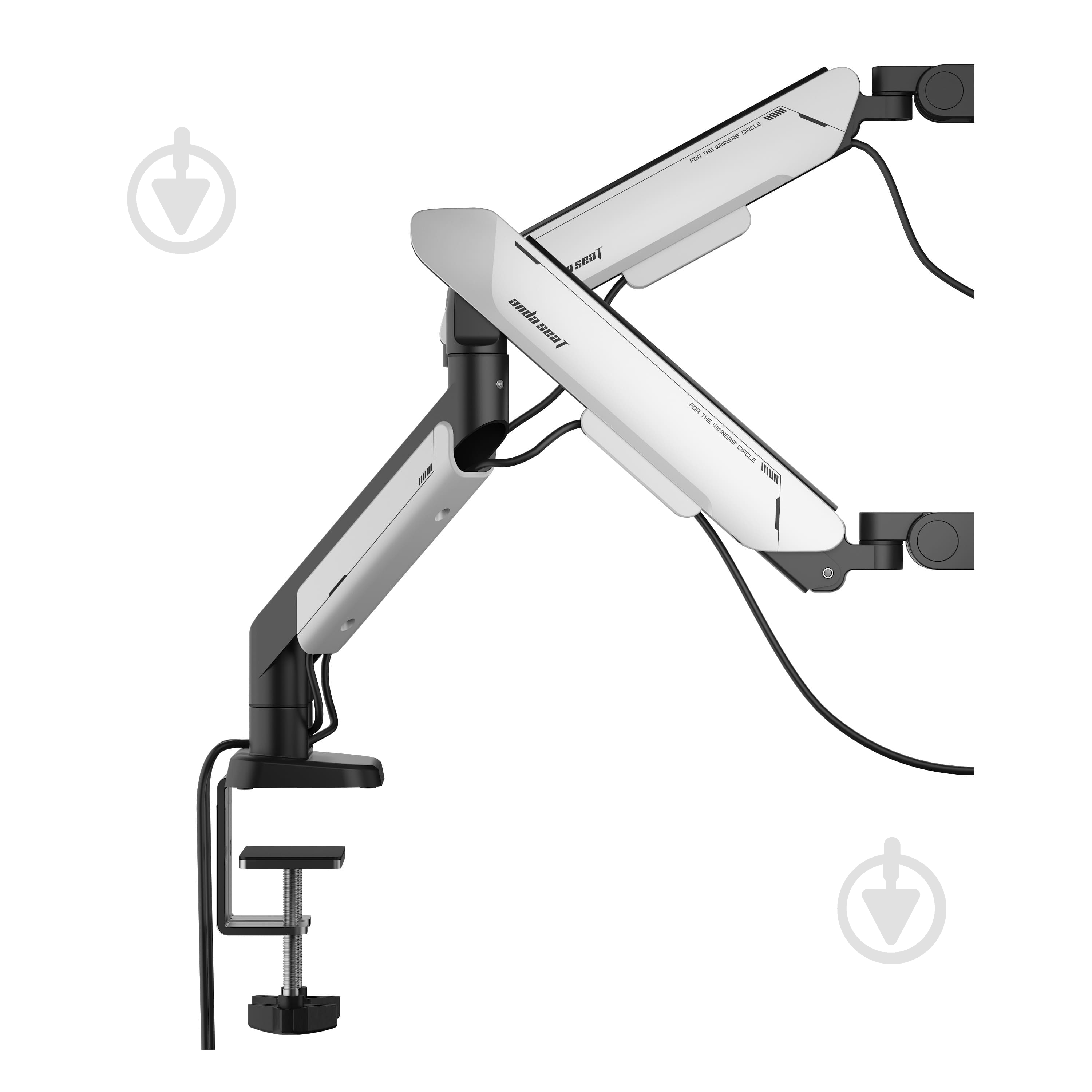 Крепление для монитора Anda Seat Stealth PRO II Duo поворотно-наклонные 17"-42" черный с белым - фото 9 Крепление для монитора Anda Seat Stealth PRO II Duo поворотно-наклонные 17"-42" черный с белым - фото 9