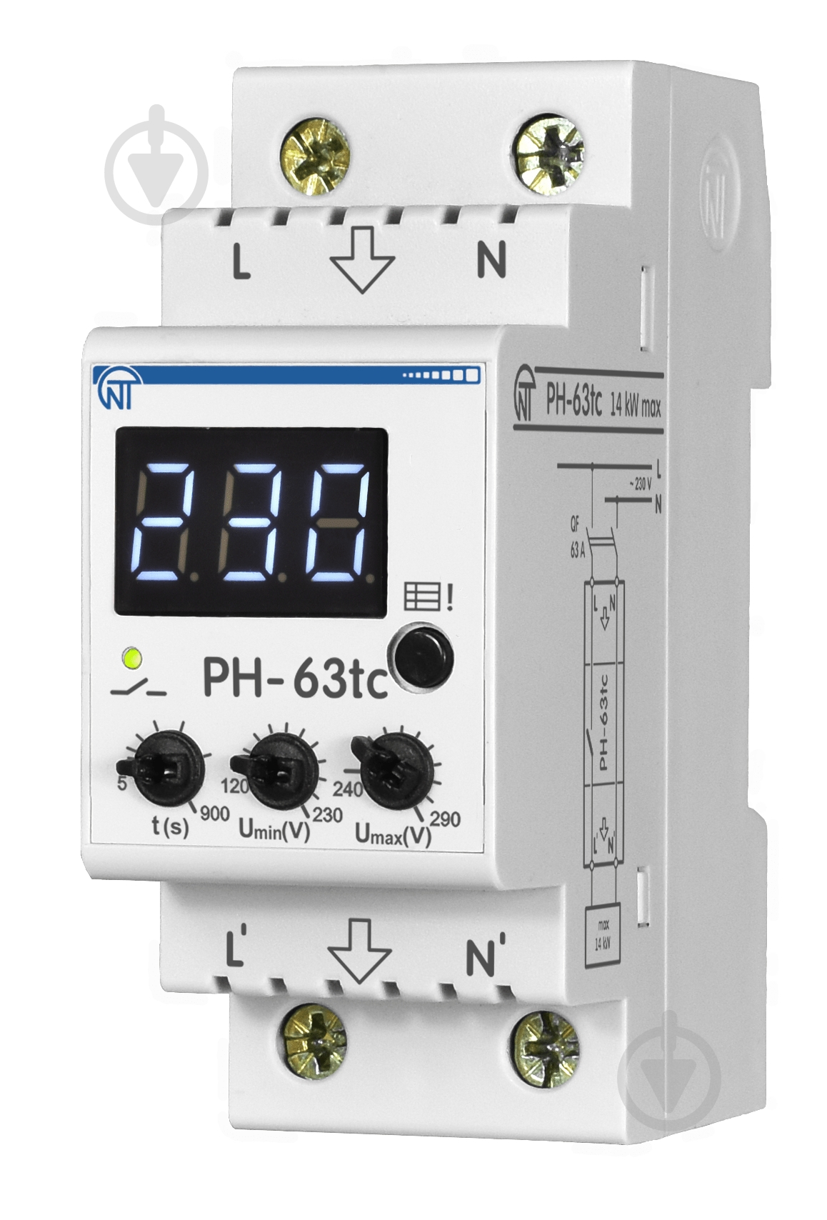 Реле напряжения Новатек РН-63ТС NTRN06302 - фото 1