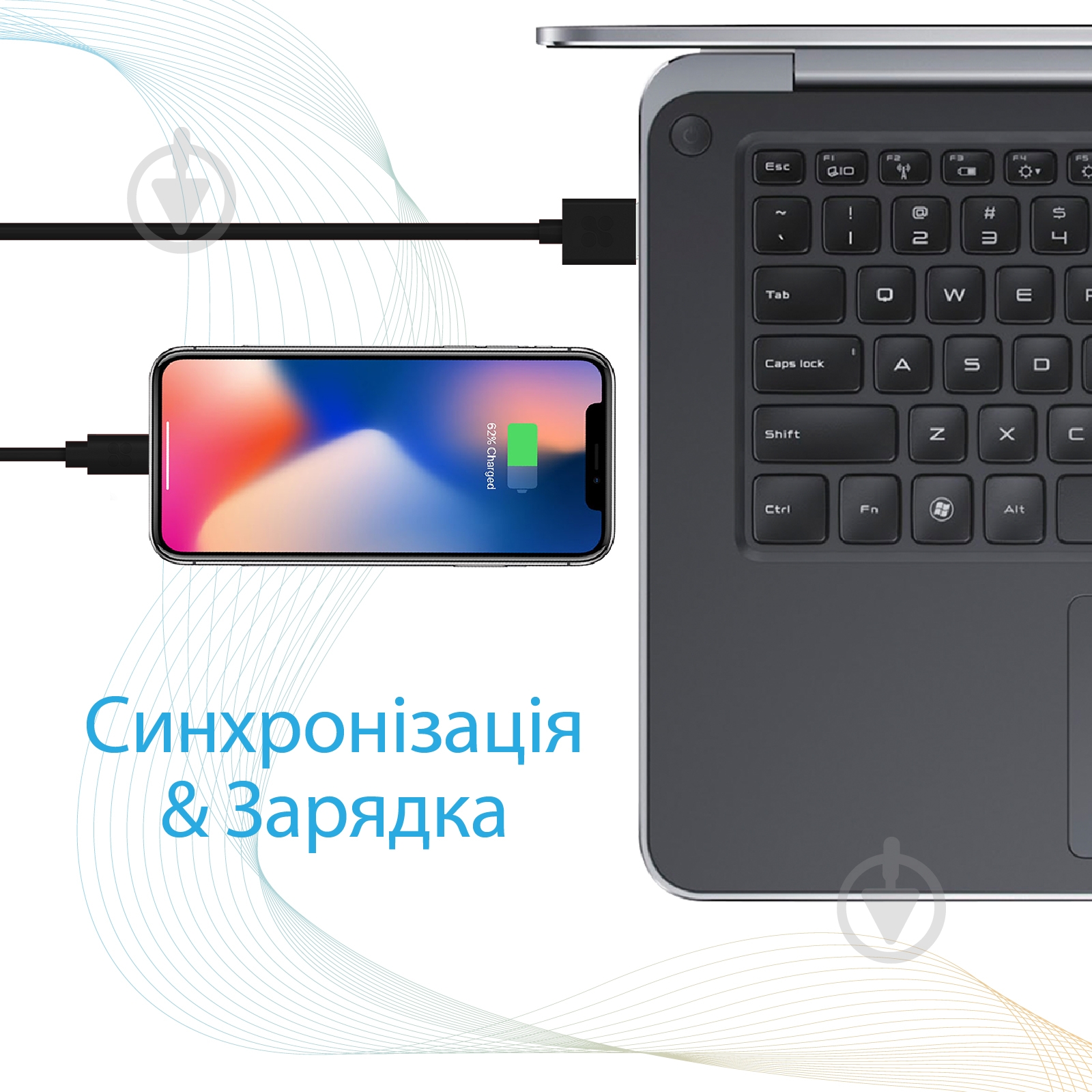 Кабель Promate LinkMate-LT Lightning-USB 1,2 м черный (linkmate-lt.black) - фото 4