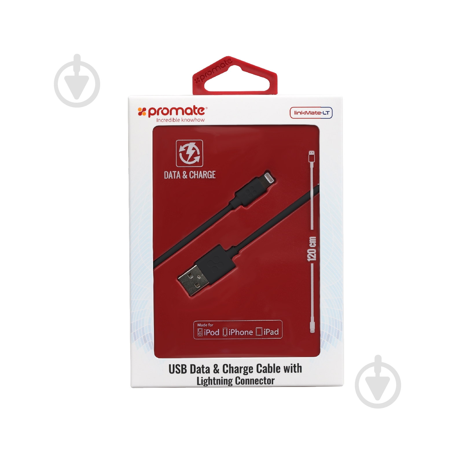 Кабель Promate LinkMate-LT Lightning-USB 1,2 м черный (linkmate-lt.black) - фото 10