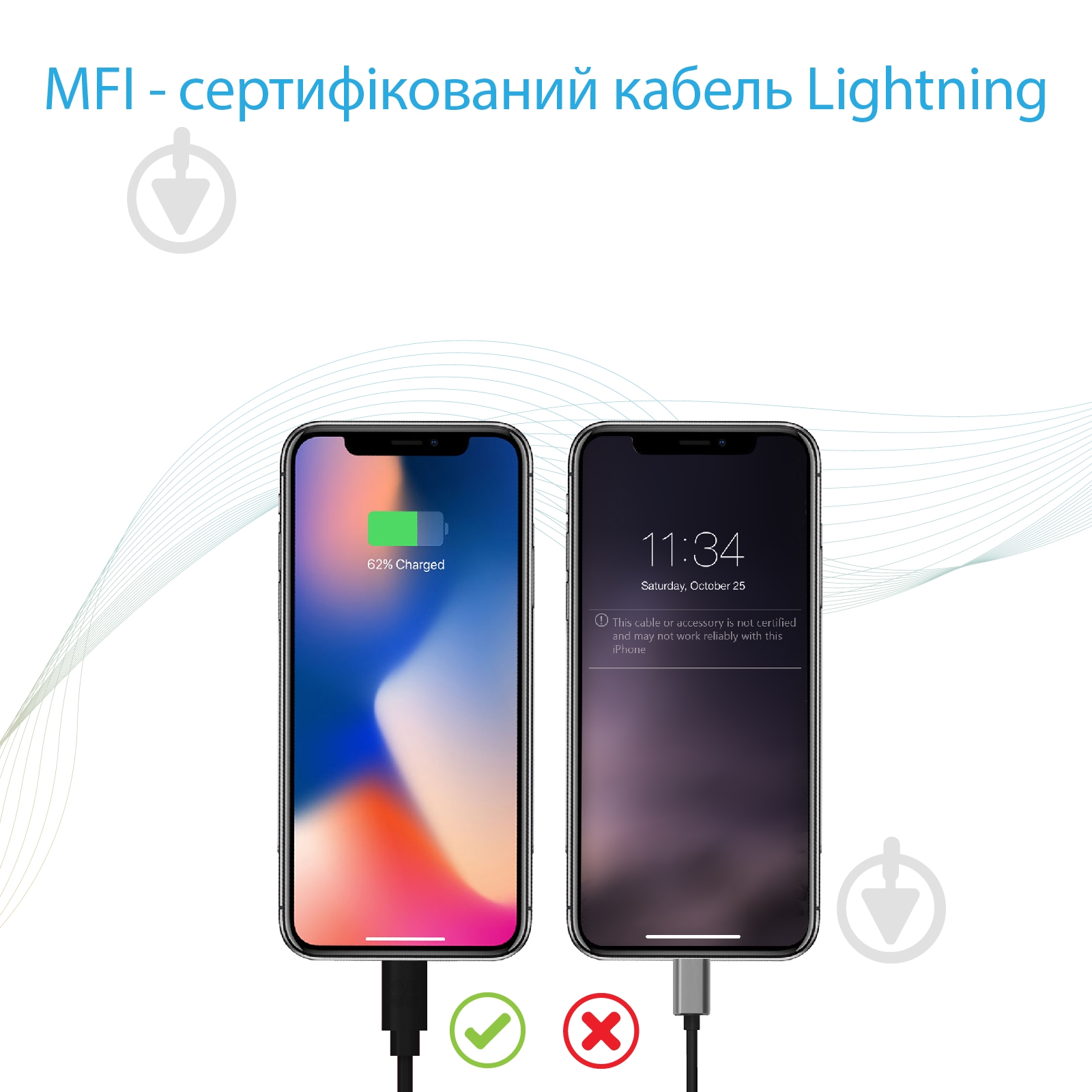 Кабель Promate LinkMate-LT Lightning-USB 1,2 м черный (linkmate-lt.black) - фото 8
