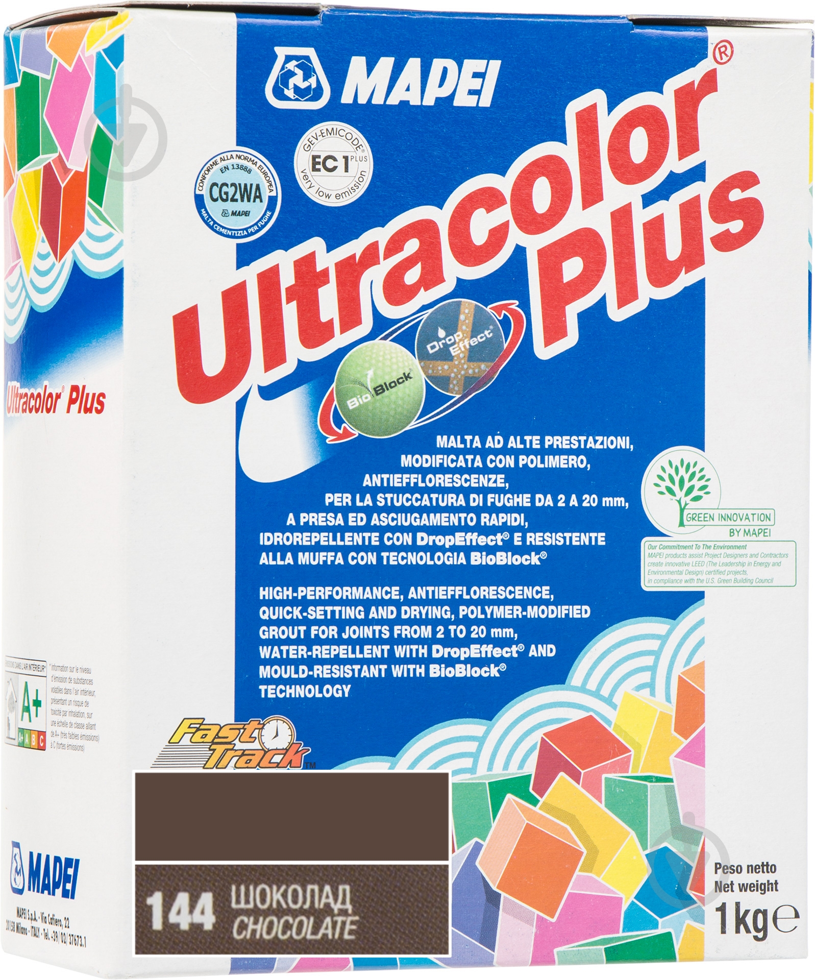 Фуга Mapei Ultracolor Plus 144 1 кг шоколадный - фото 1