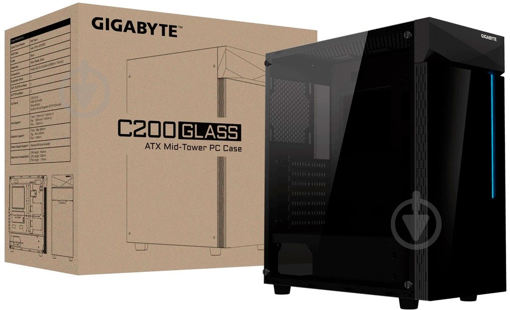 Корпус Gigabyte Aorus C200 Glass - фото 10 Корпус Gigabyte Aorus C200 Glass - фото 10