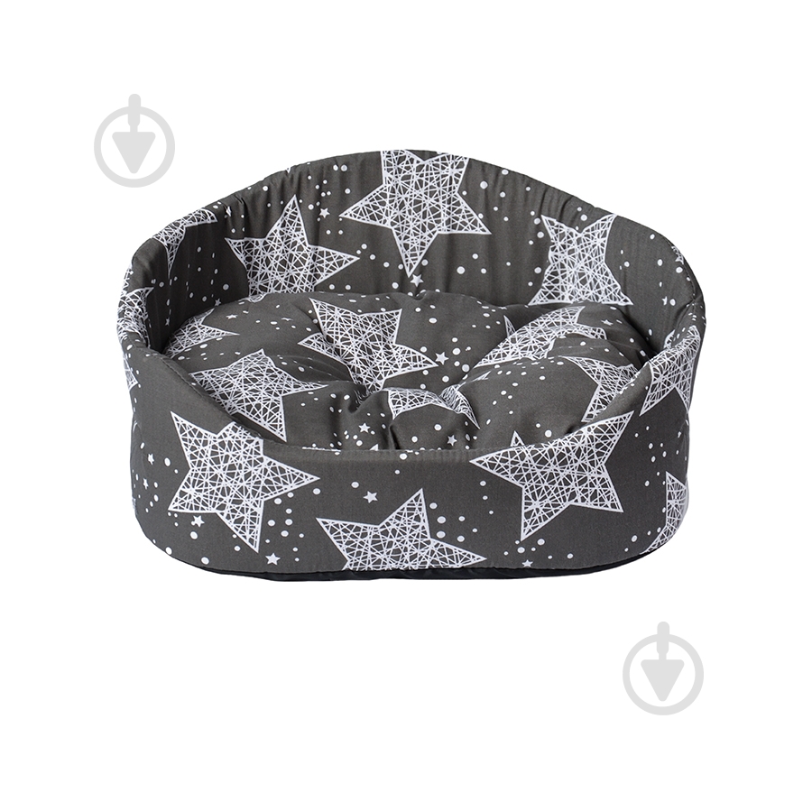 Лежак 10 центів для Джека Типи белые звезды на сером фоне №2 - фото 1