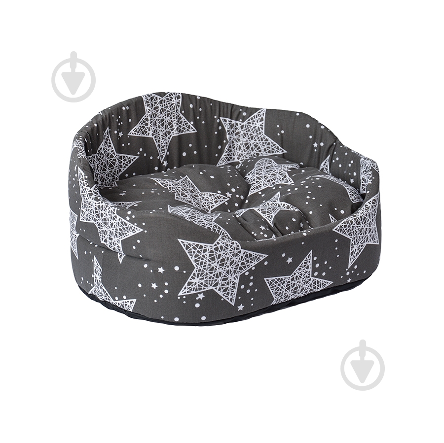 Лежак 10 центів для Джека Типи белые звезды на сером фоне №2 - фото 2