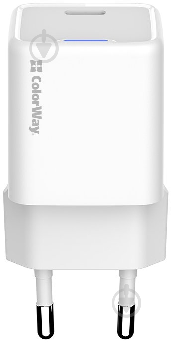 Сетевое зарядное устройство ColorWay GaN Mini 25W PD USB-C white - фото 2 Сетевое зарядное устройство ColorWay GaN Mini 25W PD USB-C white - фото 2