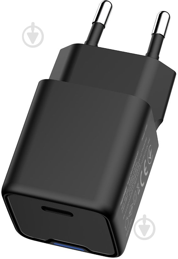 Мережевий зарядний пристрій ColorWay GaN Mini 25W PD USB-C black - фото 3 Мережевий зарядний пристрій ColorWay GaN Mini 25W PD USB-C black - фото 3