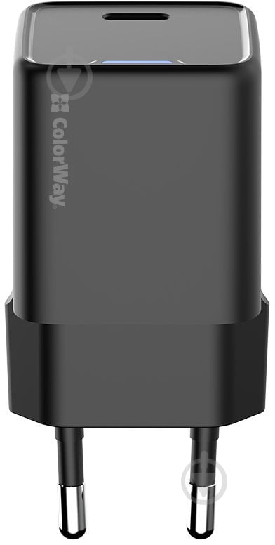 Мережевий зарядний пристрій ColorWay GaN Mini 25W PD USB-C black - фото 5 Мережевий зарядний пристрій ColorWay GaN Mini 25W PD USB-C black - фото 5