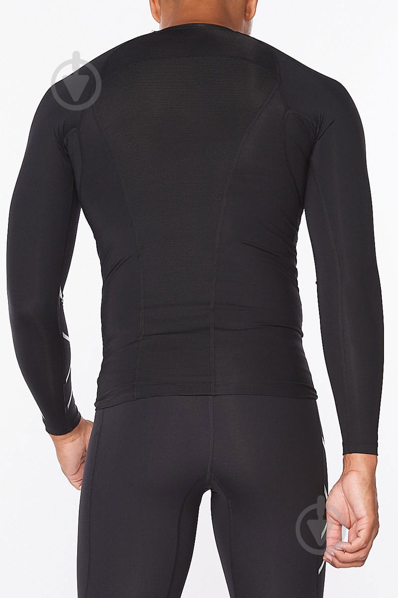 Футболка Core Compression Long Sleeve MA6398a_BLK/SIL р.3XL чорний - фото 3