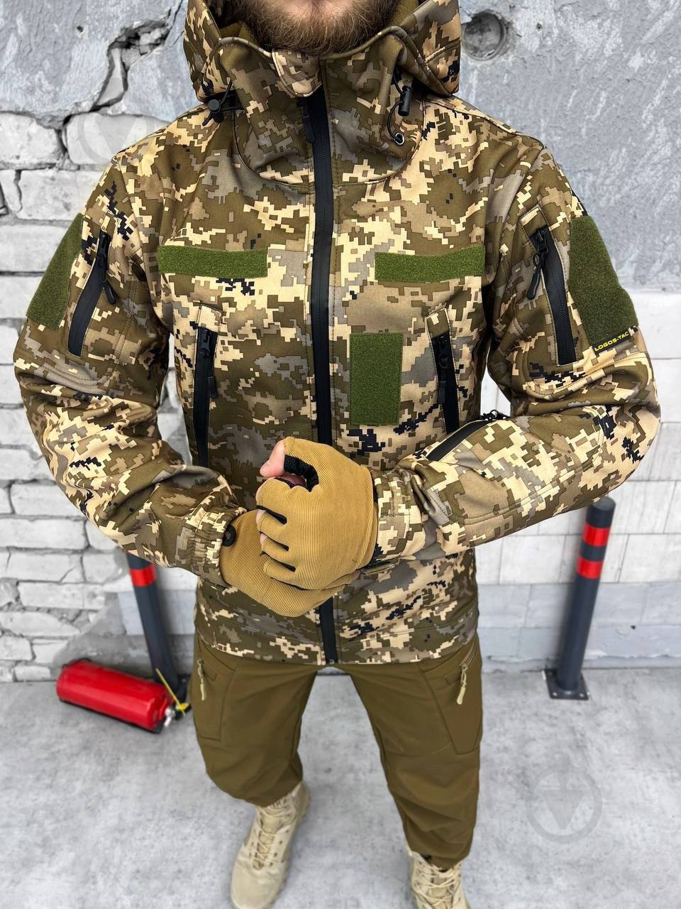 Куртка мужская LOGOS-Tac тактическая "Softshell" теплая, под шеврон 04-07-00-0012 р.S пиксель - фото 2 Куртка мужская LOGOS-Tac тактическая "Softshell" теплая, под шеврон 04-07-00-0012 р.S пиксель - фото 2