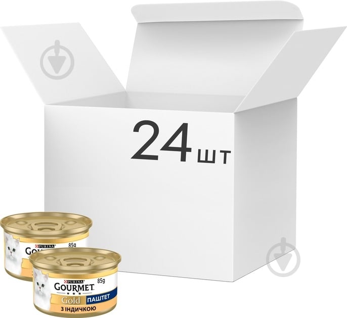 Консерва для котів Gourmet by Purina Gold паштет з індичкою 24 шт. 85 г - фото 1