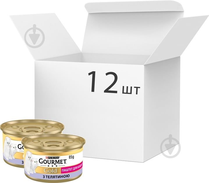 Консерва для кошенят Gourmet by Purina Gold паштет з телятиною 12 шт. 85 г - фото 1