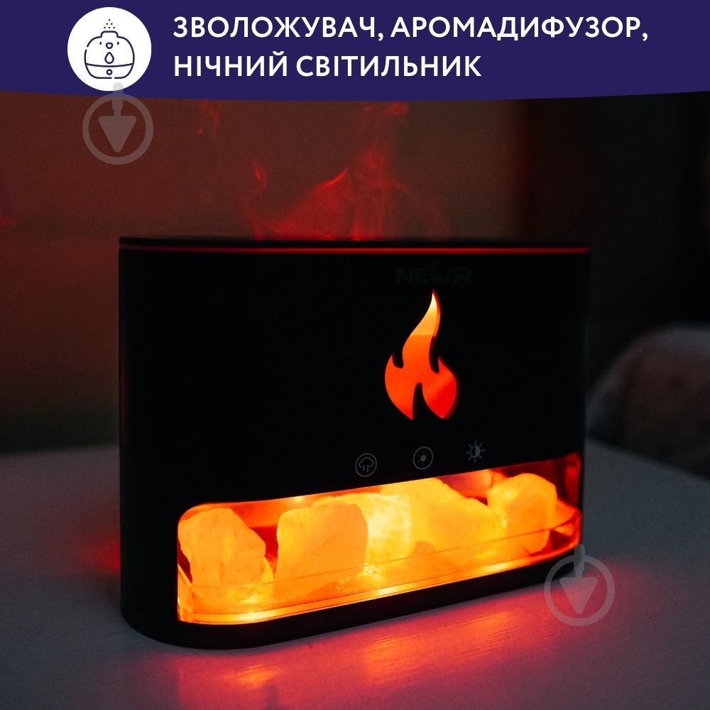 Зволожувач повітря NEOR NEOR FLAME AROMA 25ML10 BK - фото 2