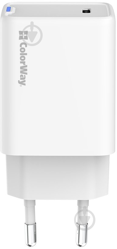 Сетевое зарядное устройство ColorWay GaN Mini 45W PD Port PPS USB-C белый (CW-CHS057PD-WT) - фото 6