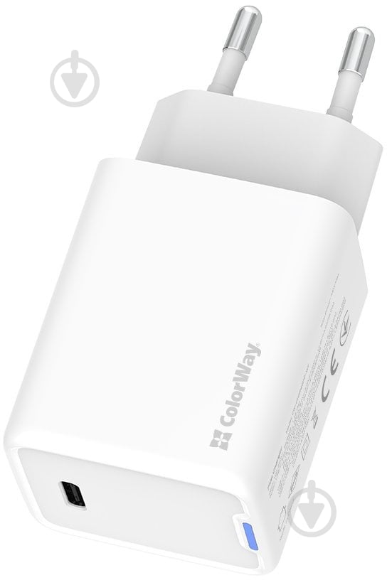 Сетевое зарядное устройство ColorWay GaN Mini 45W PD Port PPS USB-C белый (CW-CHS057PD-WT) - фото 3