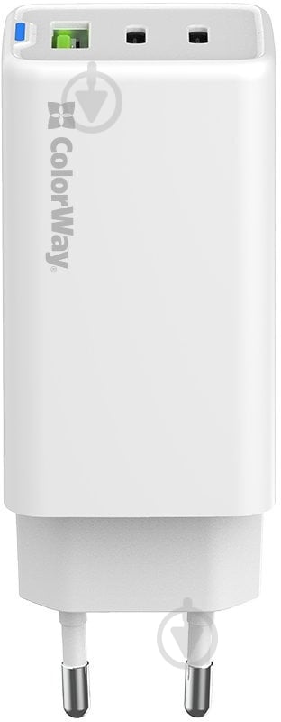 Сетевое зарядное устройство ColorWay GaN Mini 65W PD Port PPS USB (USB-2C1A) белый (CW-CHS058PD-WT) - фото 2