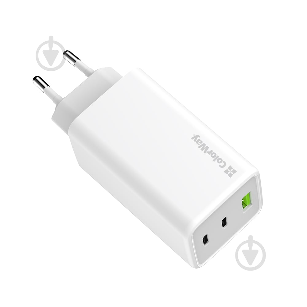 Мережевий зарядний пристрій ColorWay GaN Mini 100W PD Port PPS USB (USB-2C1A) білий (CW-CHS061PD-WT) - фото 5 Мережевий зарядний пристрій ColorWay GaN Mini 100W PD Port PPS USB (USB-2C1A) білий (CW-CHS061PD-WT) - фото 5