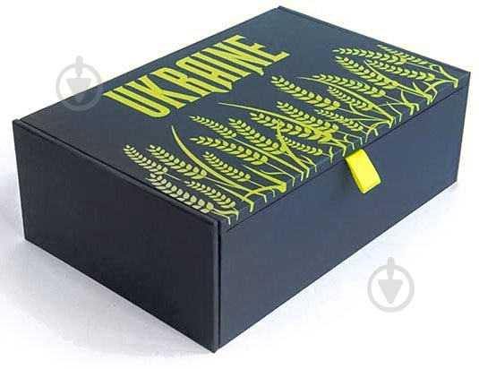 Скринька дерев'яна S UA Колоски синій 128x178x54 мм CooverBox - фото 1