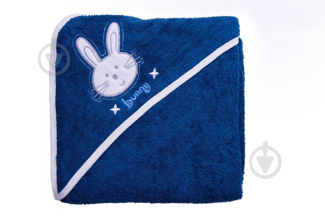 Полотенце-уголок Luna Kids Banny 90х90 см синий - фото 1 Полотенце-уголок Luna Kids Banny 90х90 см синий - фото 1