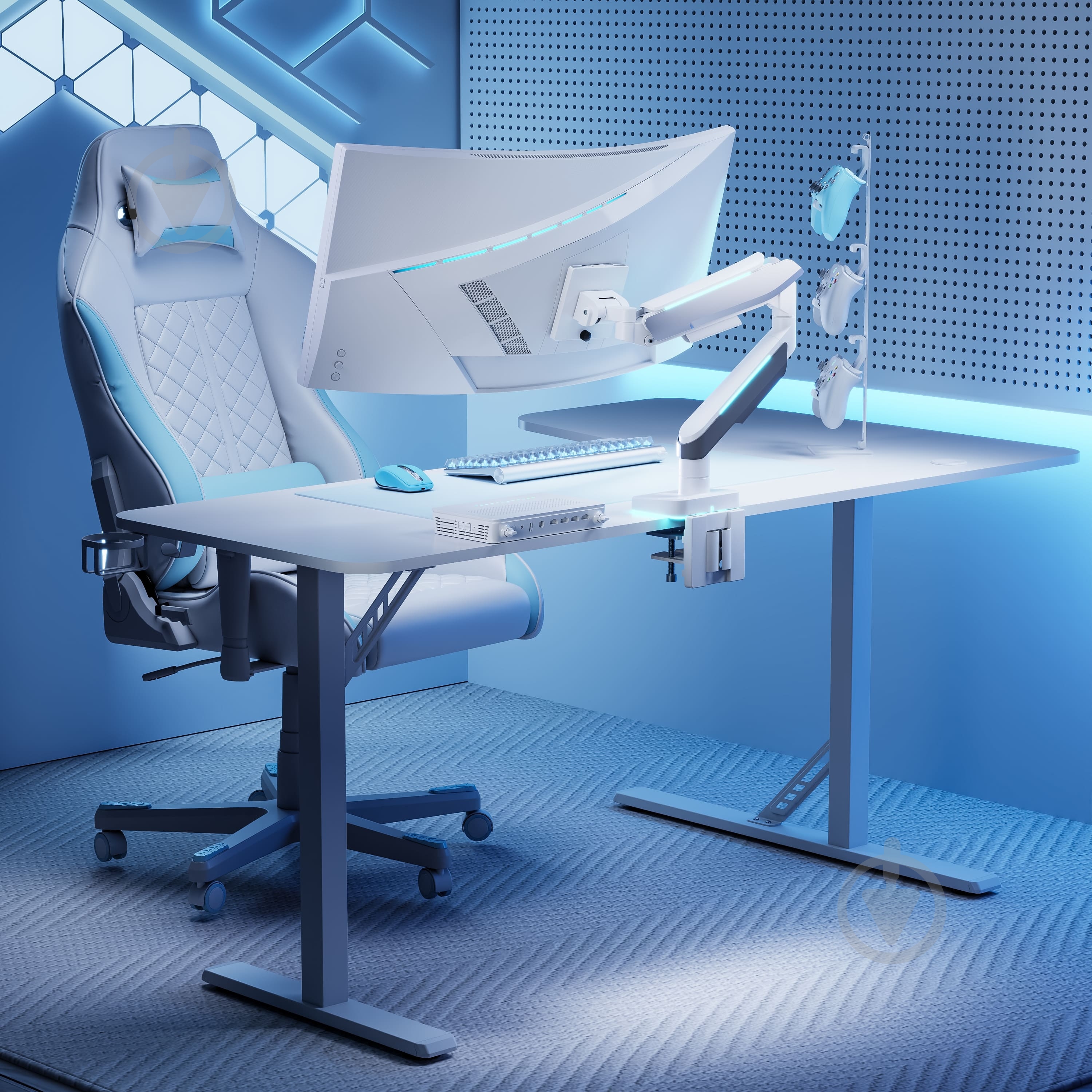 Стол компьютерный GamePro GDC216W White - фото 14