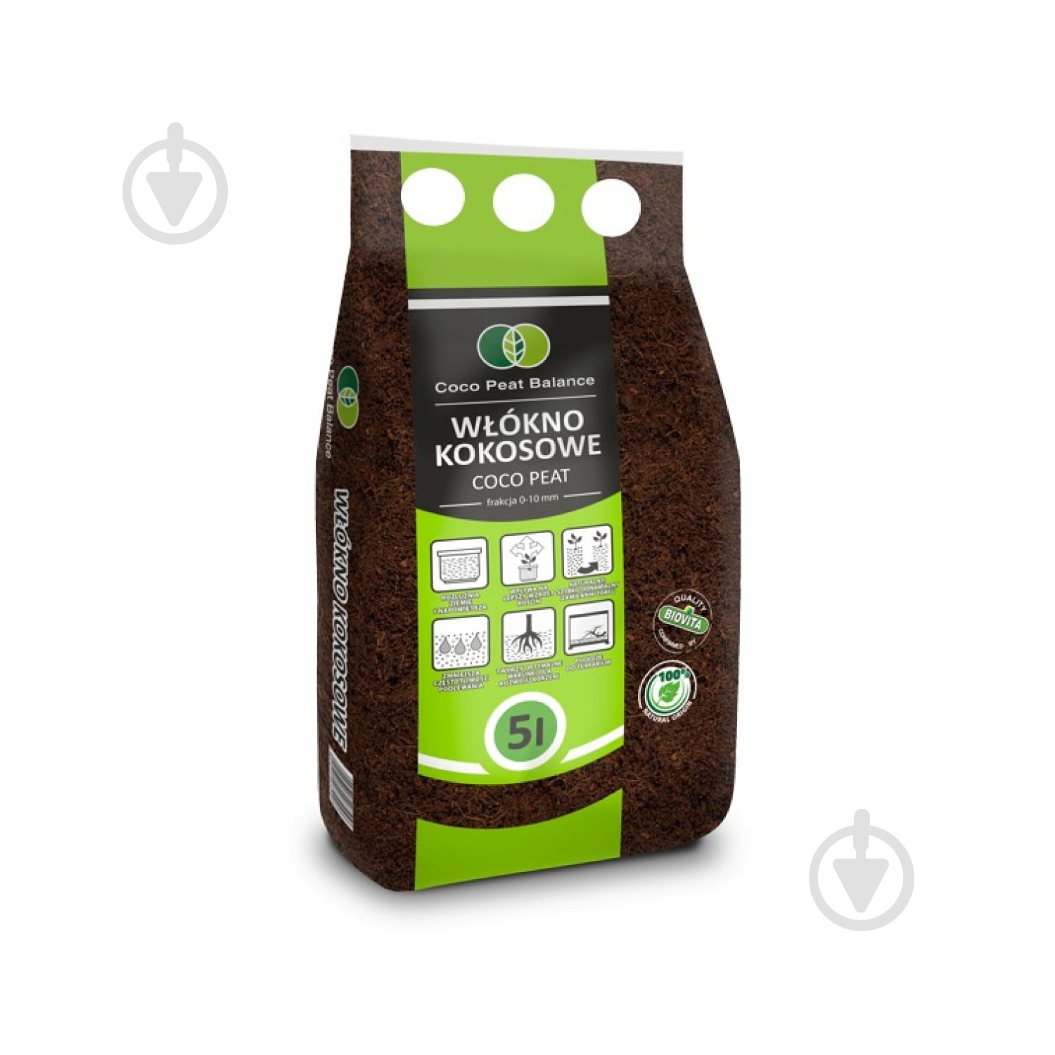 Кокосовый субстрат Biovita Coco Peat balance 5 л - фото 1