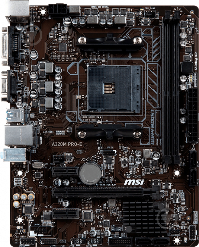 Материнская плата MSI A320M PRO-E (Socket AM4, AMD A320, mirco ATX) - фото 3