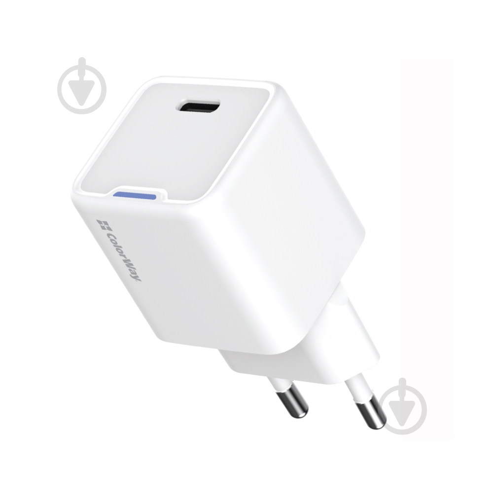 Зарядний пристрій універсальний ColorWay GaN Mini 20W PD Port PPS USB-C білий (CW-CHS059PD-WT) - фото 5 Зарядний пристрій універсальний ColorWay GaN Mini 20W PD Port PPS USB-C білий (CW-CHS059PD-WT) - фото 5