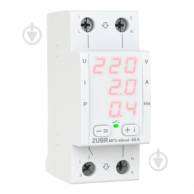 Реле мультифункциональное ZUBR MF2-40 red (40 А, 8 800 ВА) - фото 1