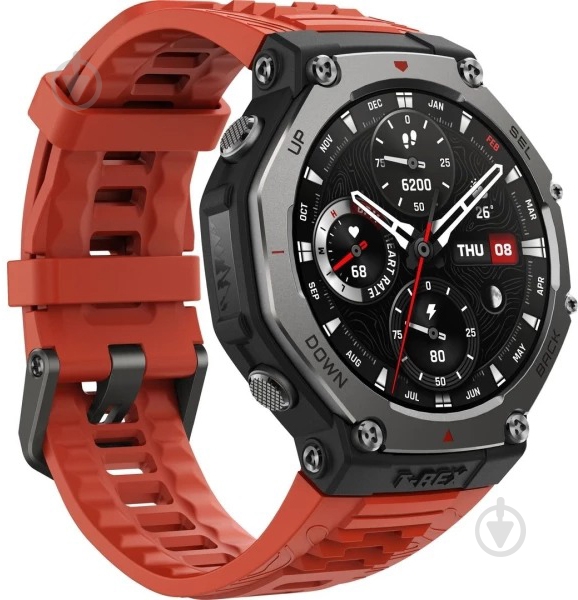 Смарт-часы Amazfit T-Rex 3 lava (1102804) - фото 2 Смарт-часы Amazfit T-Rex 3 lava (1102804) - фото 2