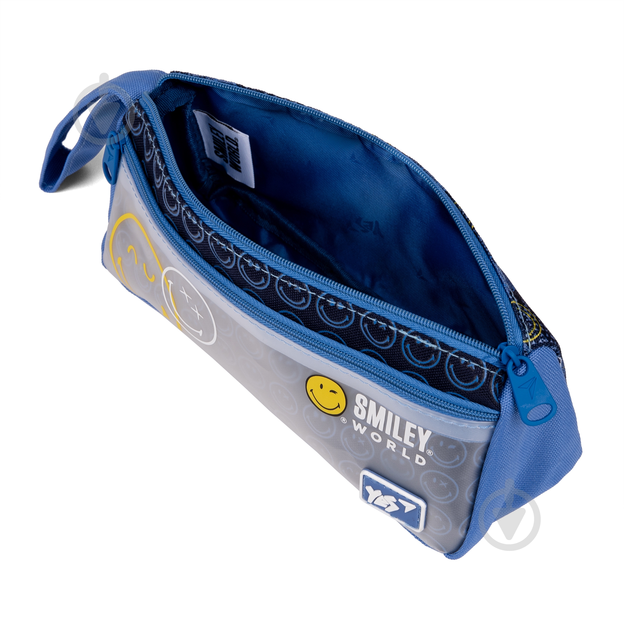 Пенал PH-27-2 Smiley World YES синий - фото 2