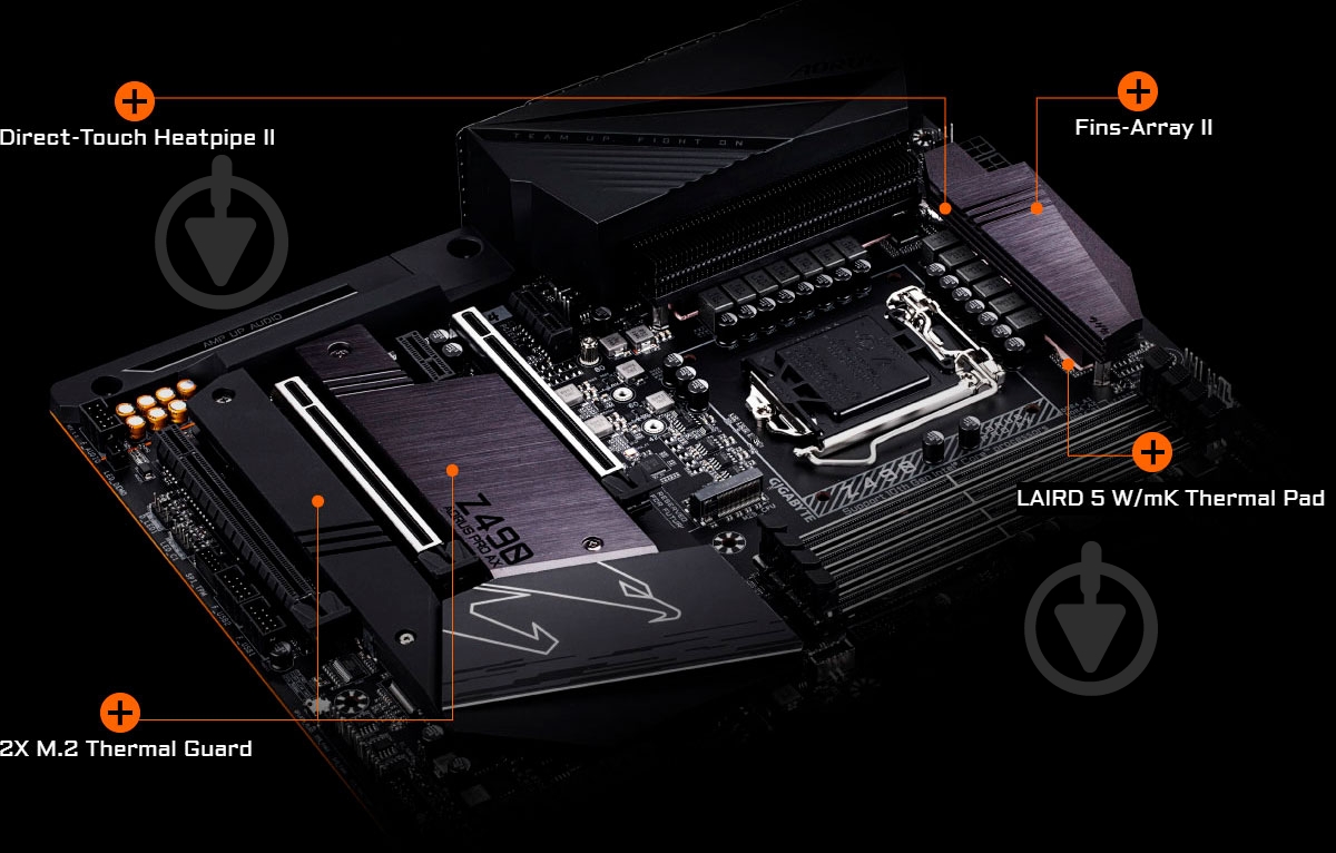 Материнская плата Gigabyte Z490 AORUS PRO AX (Socket 1200, Intel Z490, ATX) - фото 6