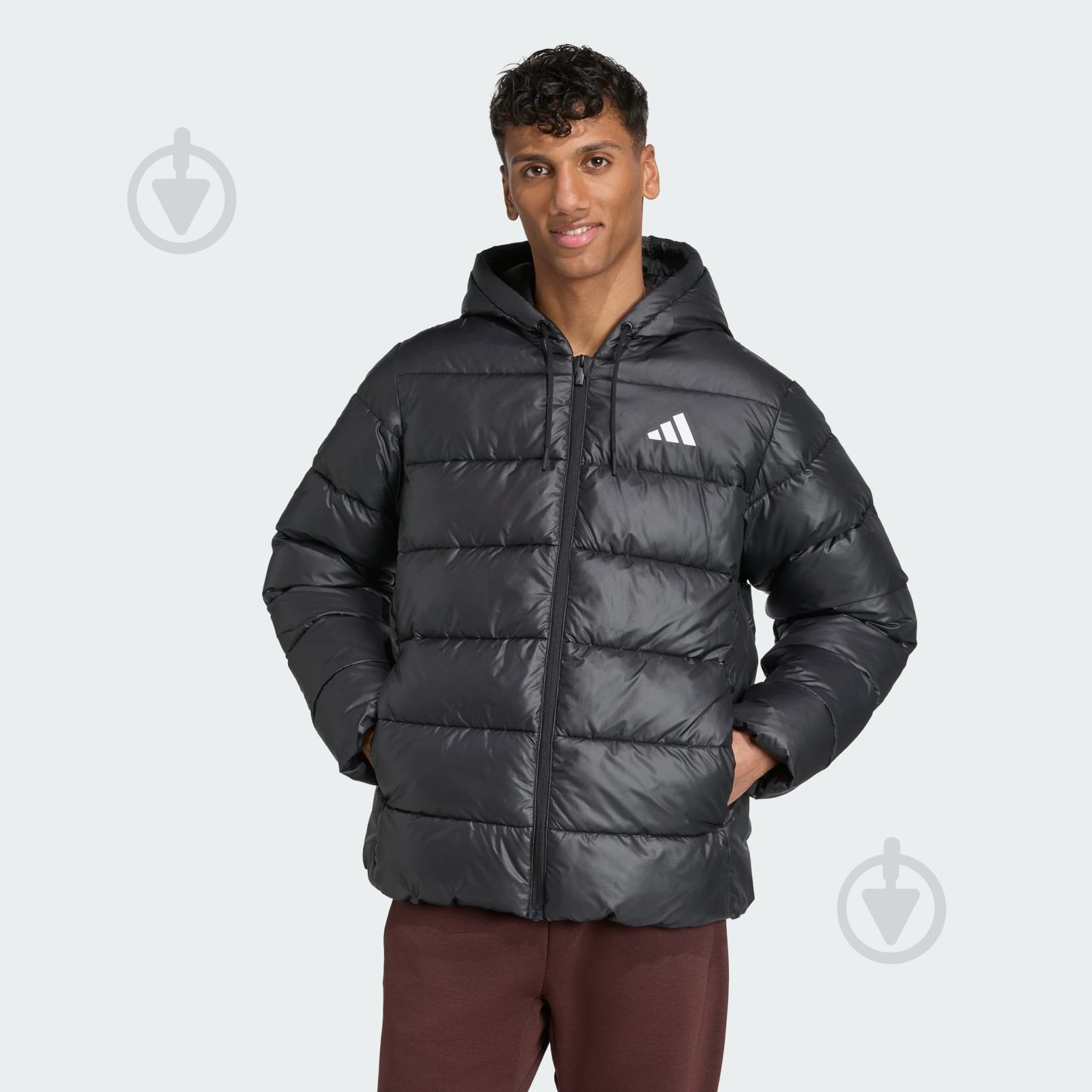 Пуховик чоловічий зимовий Adidas Ess Sd Puf Hd J JX7787 р.L чорний - фото 1