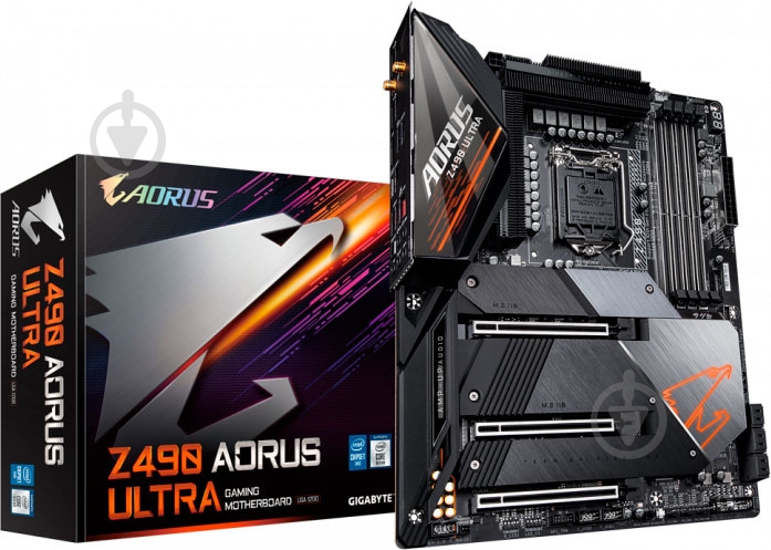 Материнська плата Gigabyte Z490 AORUS ULTRA (Socket 1200, Intel Z490, ATX) - фото 1