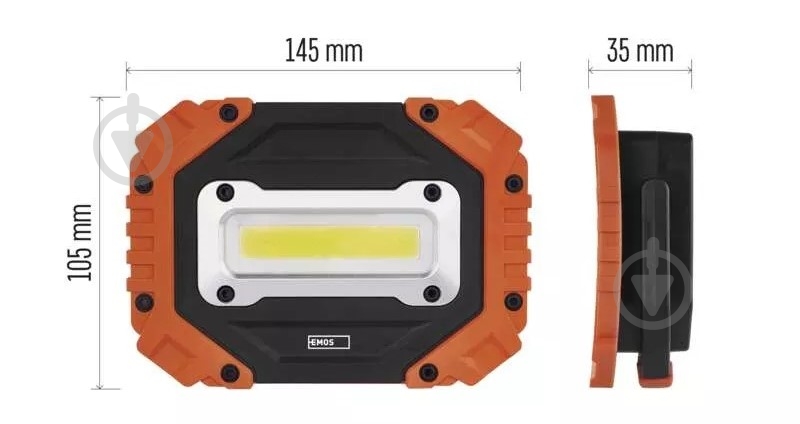 Фонарь прожекторный Emos LED P4113 700Lm 4xAA 700 Lm черно-оранжевый P4113 - фото 8