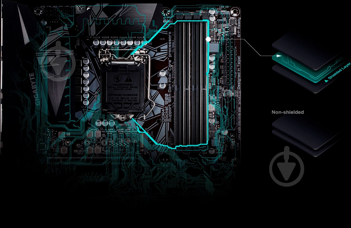 Материнская плата Gigabyte Z490M GAMING X (Socket 1200, Intel Z490, mirco ATX) - фото 6 Материнская плата Gigabyte Z490M GAMING X (Socket 1200, Intel Z490, mirco ATX) - фото 6