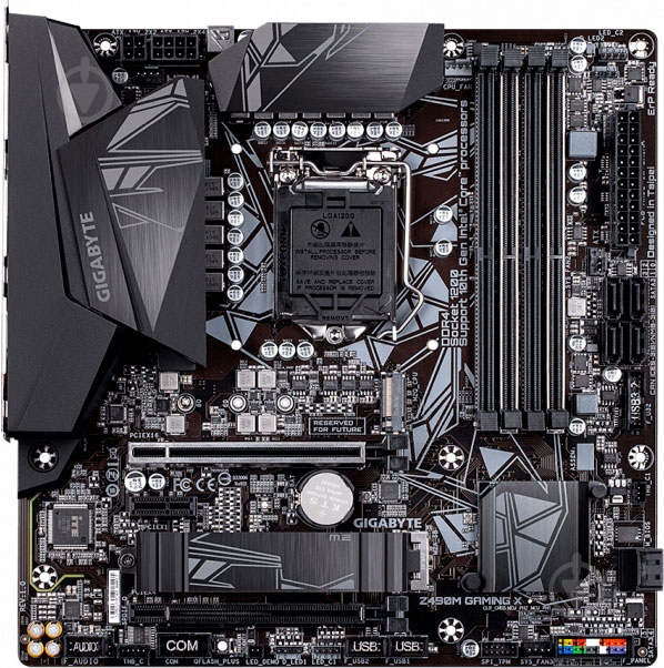 Материнская плата Gigabyte Z490M GAMING X (Socket 1200, Intel Z490, mirco ATX) - фото 2 Материнская плата Gigabyte Z490M GAMING X (Socket 1200, Intel Z490, mirco ATX) - фото 2