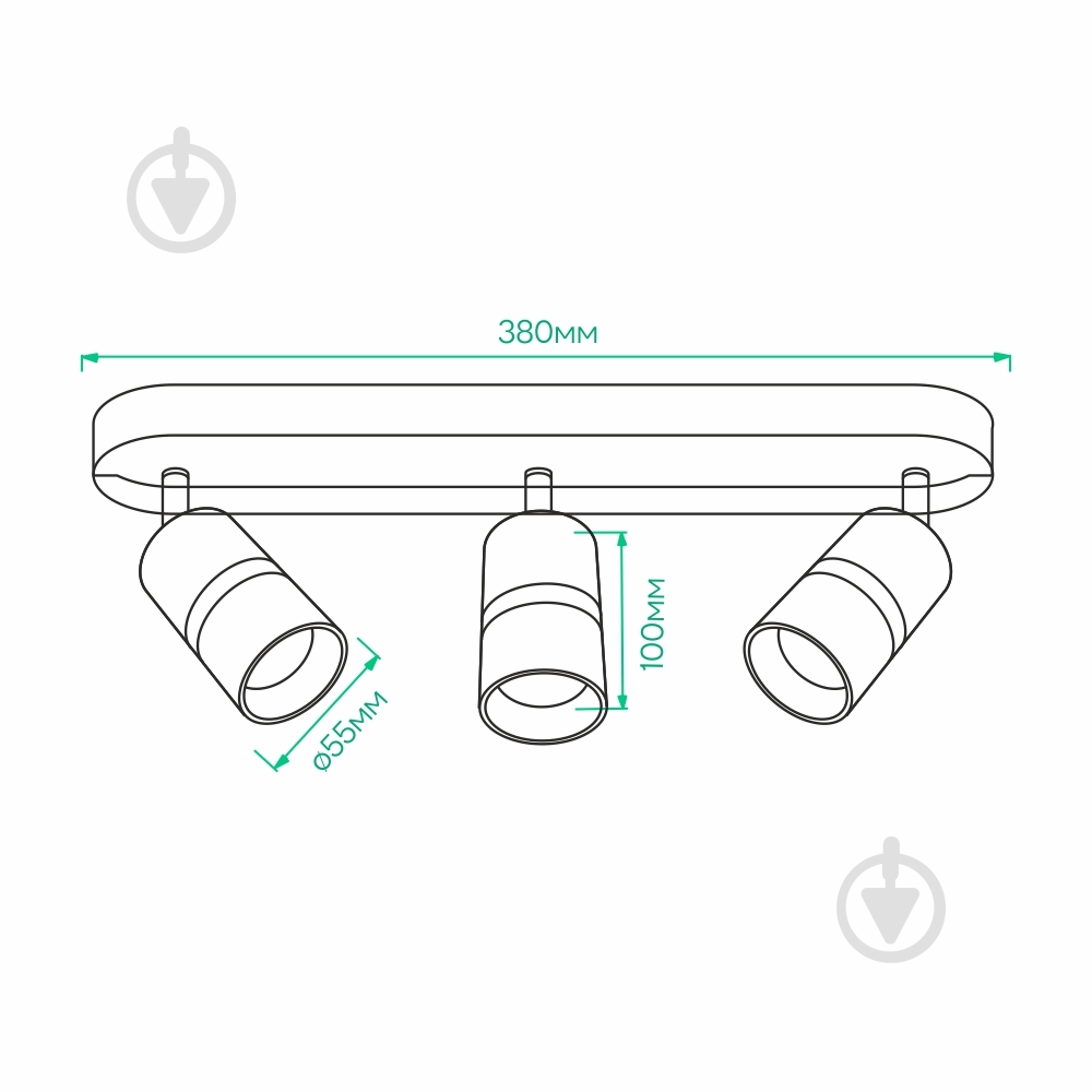 Світильник накладний поворотний ARDERO 3xGU10 чорний/хром ML312-3 b - фото 3
