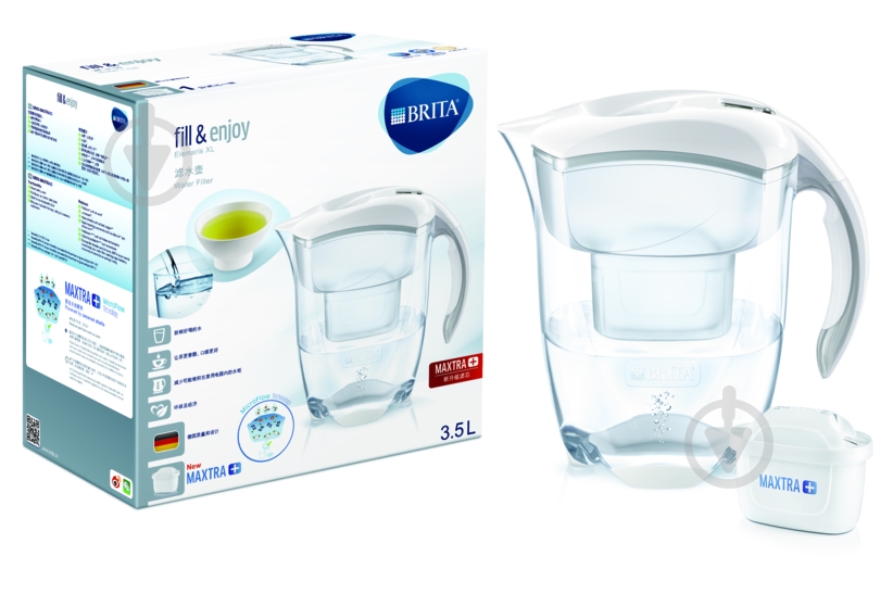 Фільтр-глечик BRITA Elemaris XL Меtr білий - фото 1