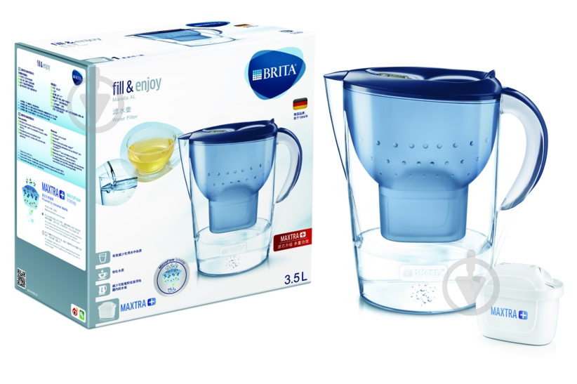 Фильтр-кувшин BRITA Marella XL Memo MX+ синий - фото 1