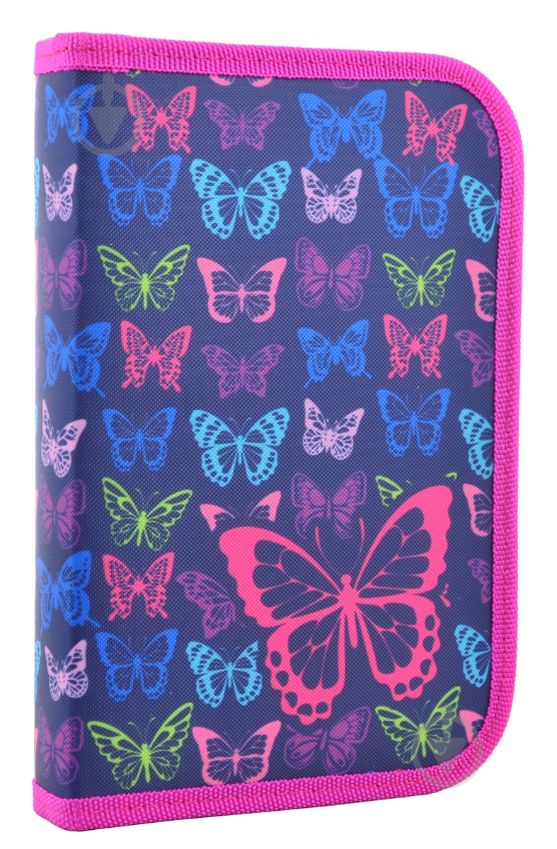 Пенал одинарный с клапаном Butterfly Smart синий - фото 1 Пенал одинарный с клапаном Butterfly Smart синий - фото 1