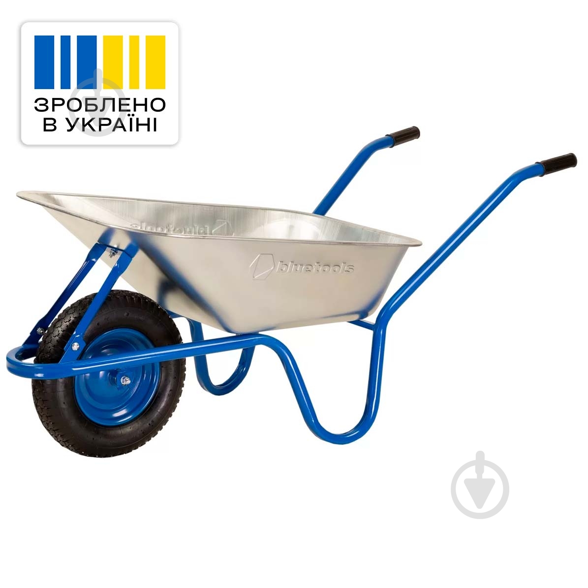 Тачка садовая BLUETOOLS 80 л до 150 кг WRC Basic (220-4007) - фото 1