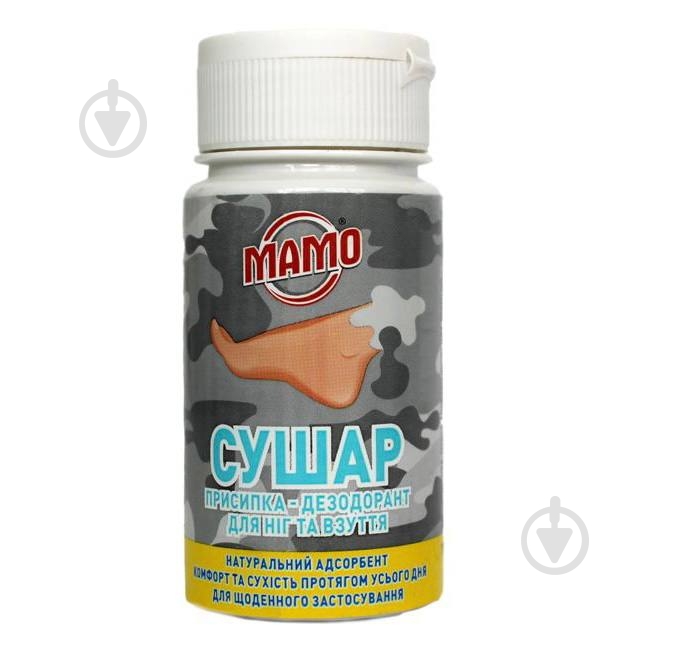 Присипка-дезодорант МАМО Сушар 100 мл для ног и обуви - фото 1